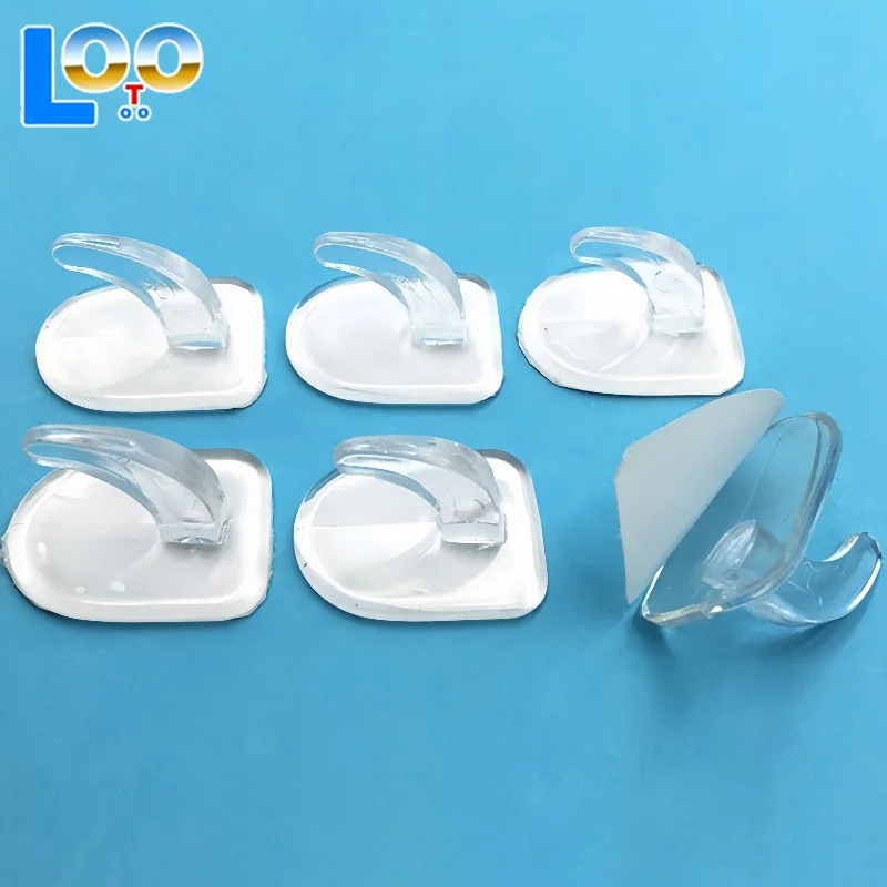 1 шт. дверной крючок, клейкие настенные крючки, прозрачные противоскользящие бесследные сверхмощные наклейки на крючок, наклейка на стену для ванной комнаты и кухни