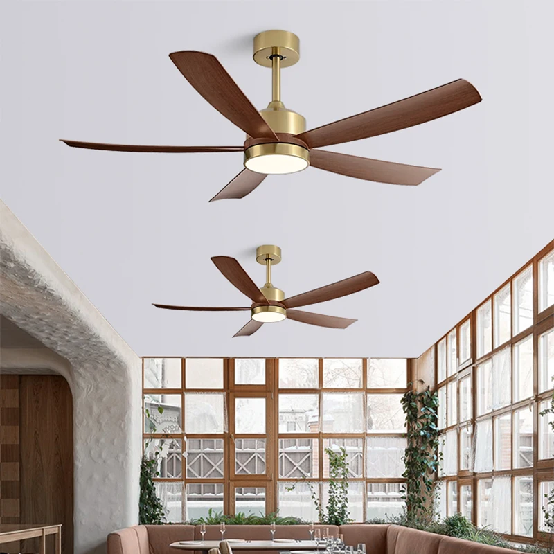 QINIWAKE 42/52 Inch BLDC LED Ceiling Fan Quiet Rotation Remote Operated Contemporary Indoor Ventilator for Office Bedroom