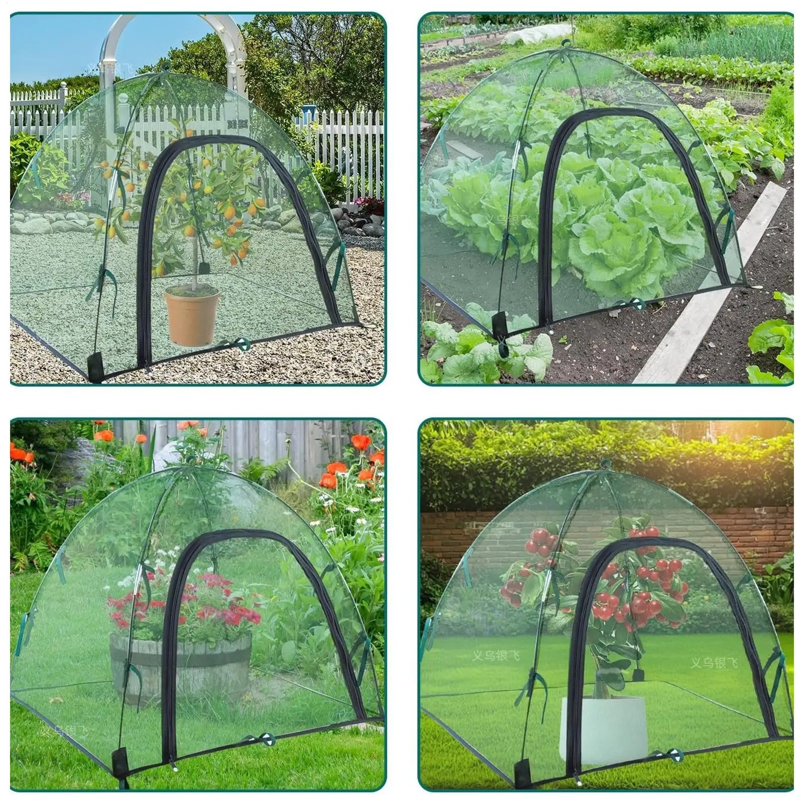 Plant Greenhouse Mesh Covers Foldable Pop Up Greenhouse Plant Tent Flexible Multifunctional Plant Tent For Indoor Outdoor view 6