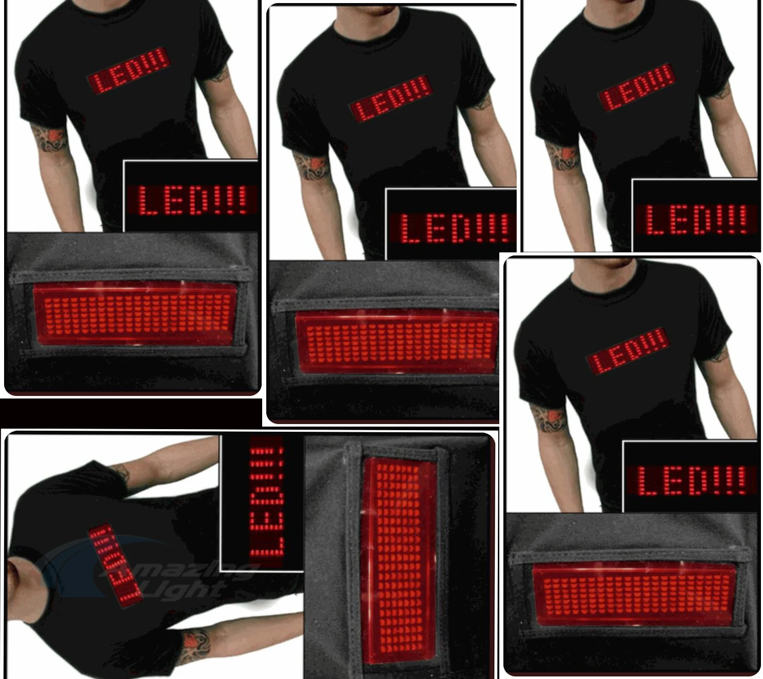 Fashion Tee Sh Mess Sans Plaqutte(plaquette deja payee)  T Shirt  Led Display Screen