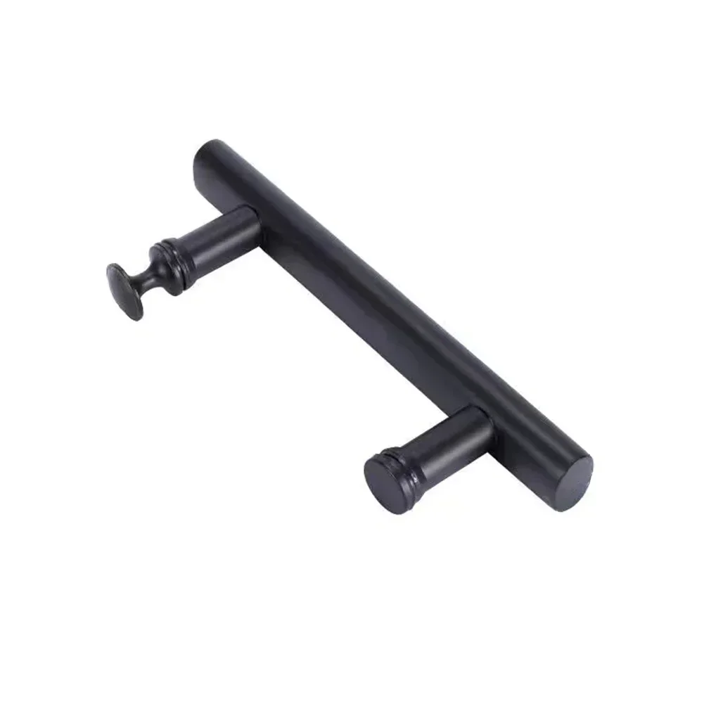 Knobs Door Handle Bathroom Bathtub Stylish Part Replacement Stainless Steel 145mm Black Flat For Shower Enclosures