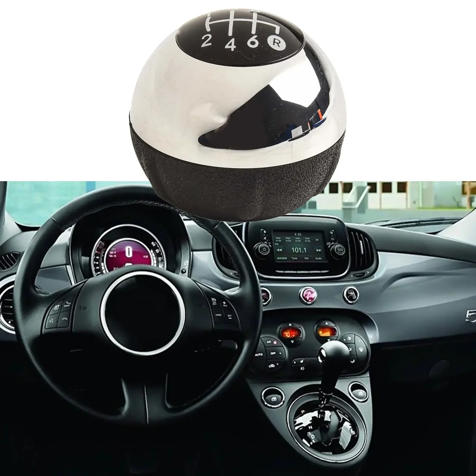 5 6 SPEED Manual Car Gear Shift Knob Lever Shifter Handball For Fiat 500 2012-2018 For Fiat 500C 2012-2018 55344048  ﻿