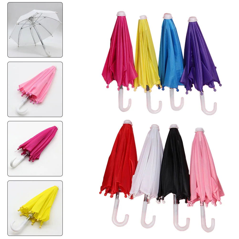 

8 Pcs Toy Umbrella Photo Props Costume Decor Accessories Dolls for Girls Baby Ornament