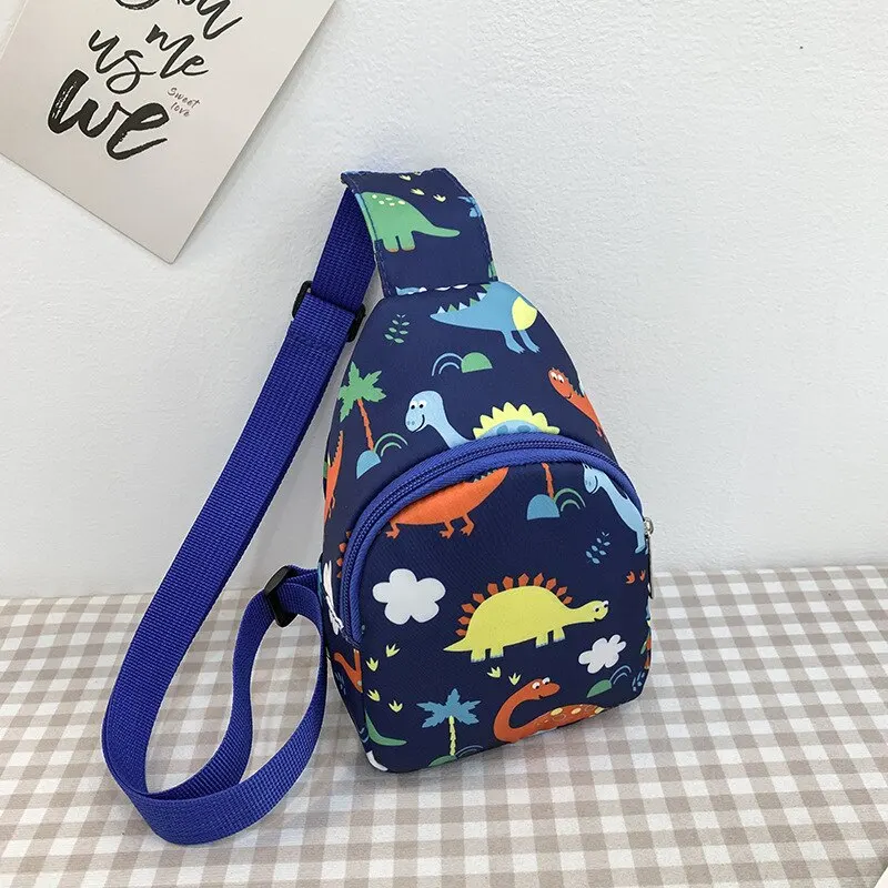 Children\'s Cute Dinosaur Shoulder Bags Baby Girls New Casual Boys Kids Chest Bag Coin Purse Nylon Handbags Small Messenger Bag