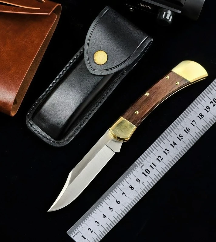 New Product 440 Steel Edge Color Wood Handle Folding Knife, Portable  Practical Fruit Knife EDC Tools for Outdoor Camping