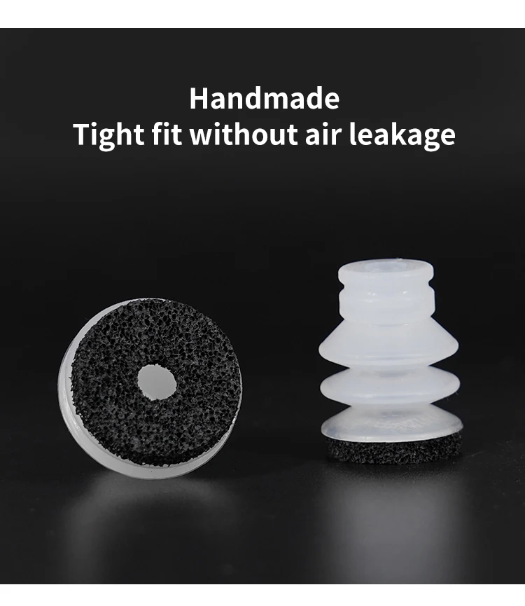 Robotic arm large head vacuum suction cup black sponge no mark suction cup EPDM foam rough uneven suction nozzle