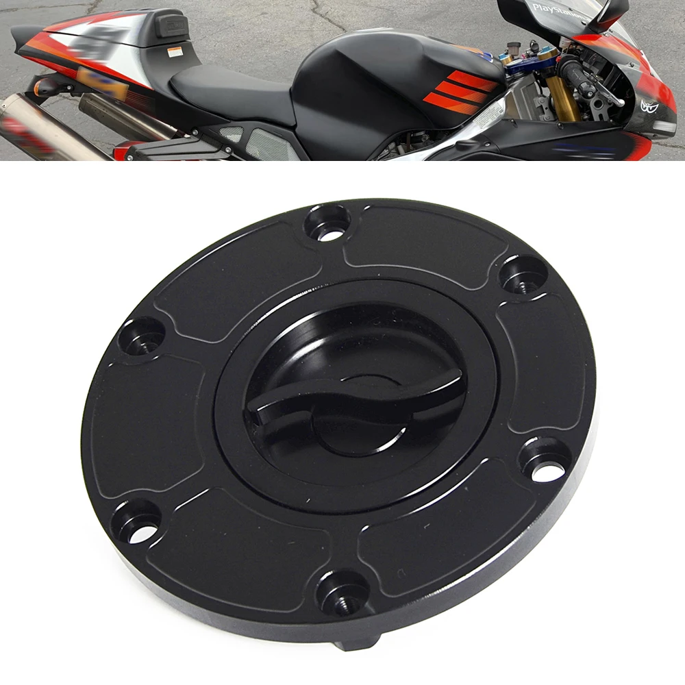 For Aprilia RS125 RS250 Shiver 750 Keyless Gas Fuel Tank Cap Cover for Aprilia RSV 1000 Mille 1998-2003 Tuono 1000 2003-2004