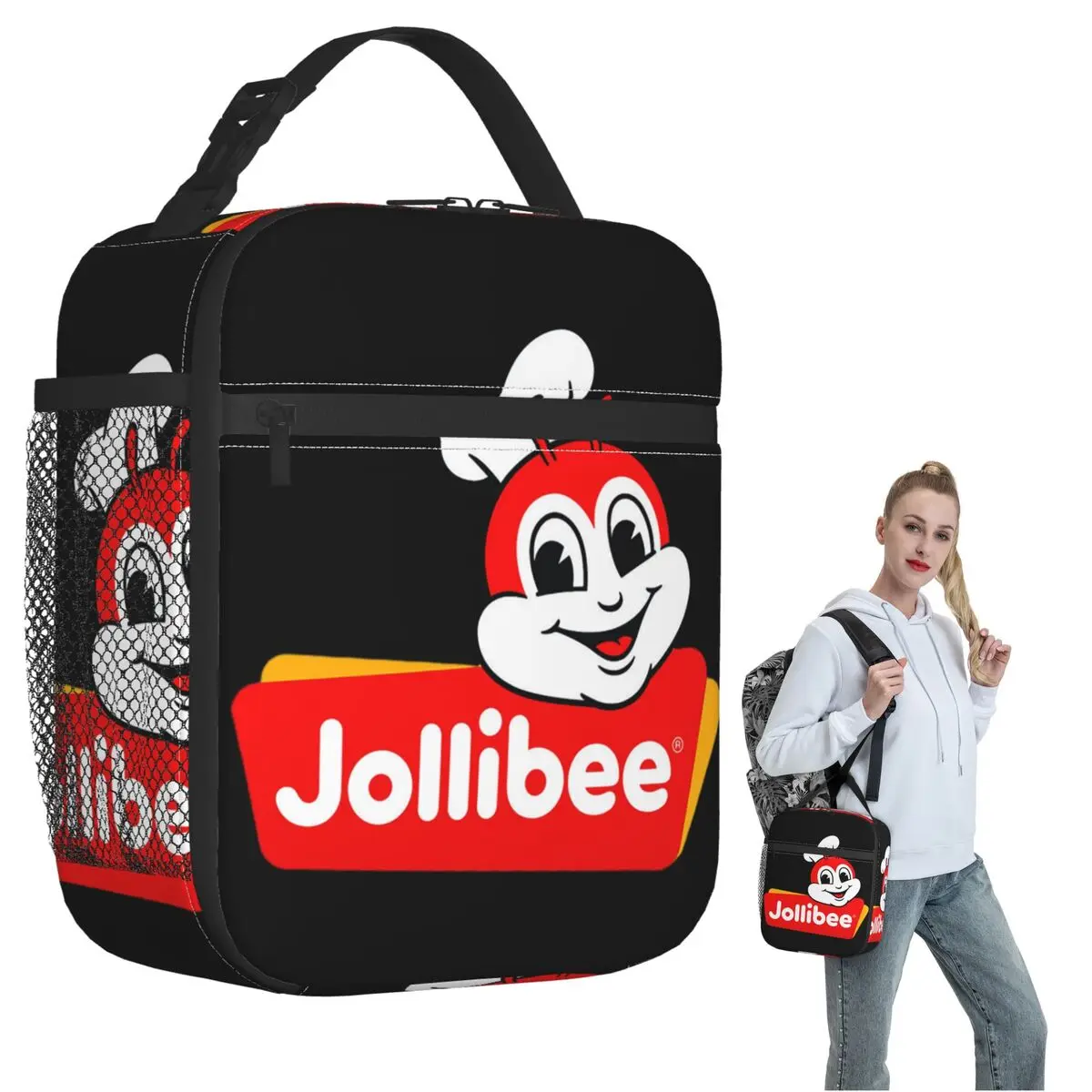 

Термосумка для обедов Jollibee Face для женщин и детей, портативная сумка-холодильник для еды
