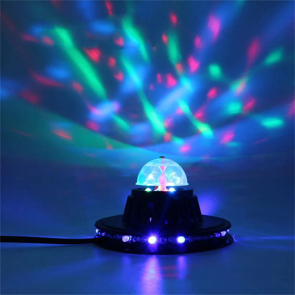 

AC100-240V Led Stage Light Magic Ball Disco Light Auto Rotating RGB Color Atmosphere Light for Party,KTV,Bar