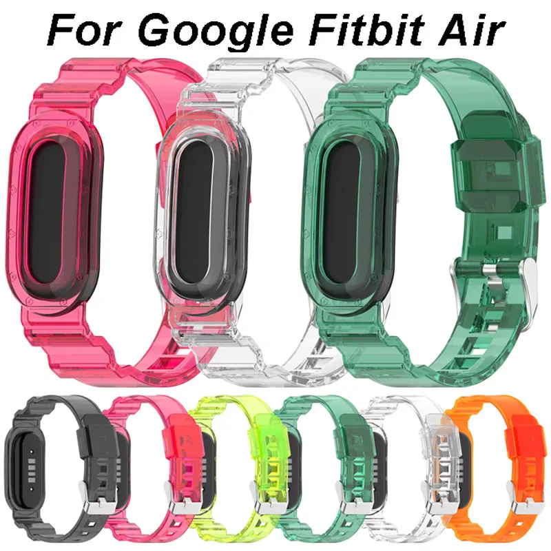 Hülle + TPU-Silikonarmband für Google Fitbit Air, Ersatzarmband, transparentes Armband, Correa Fitbit Air-Zubehör