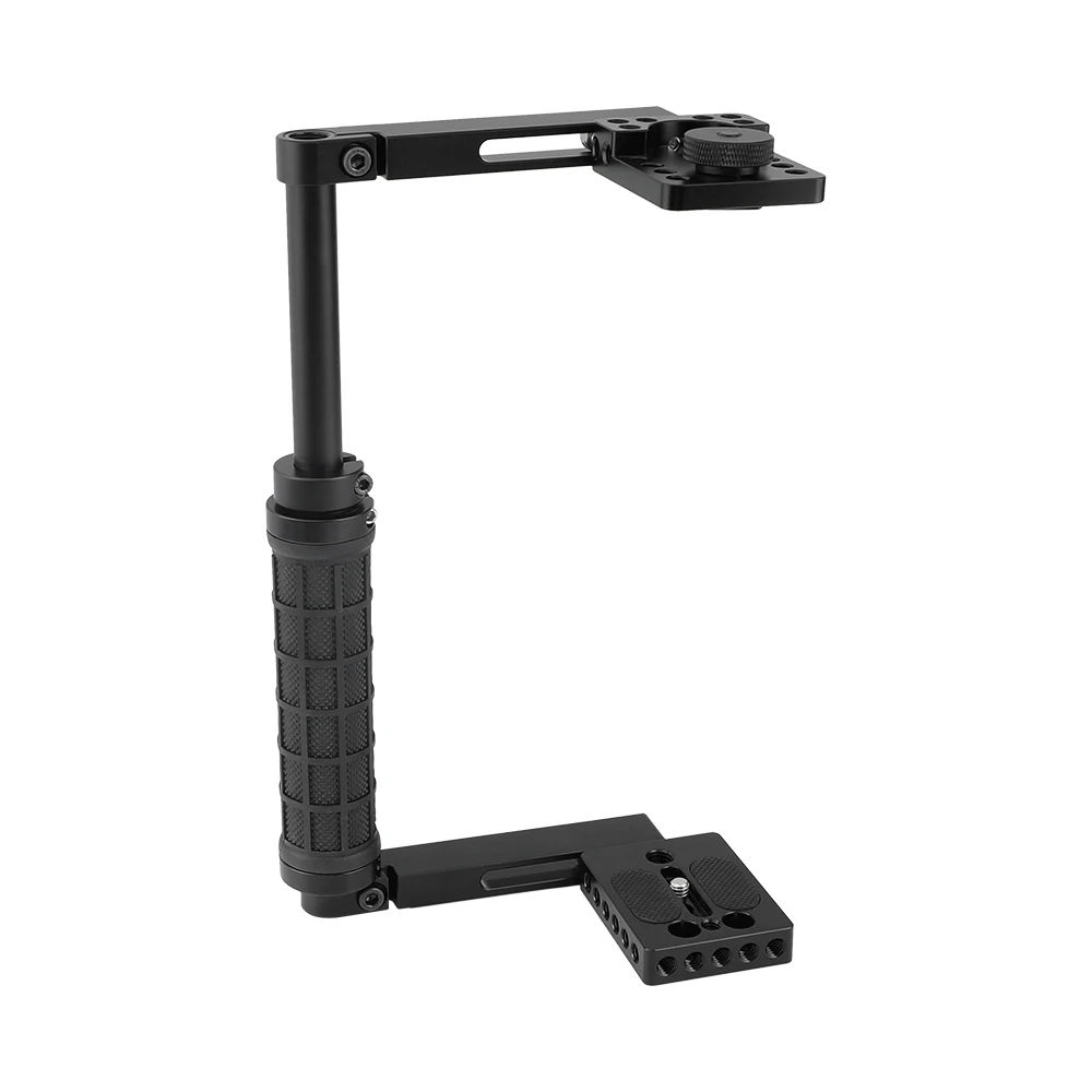 SZRIG Camera Cage Kit Rubber Handle With Shoe Mount Adjustable Side Handle Height For Canon Nikon Cameras
