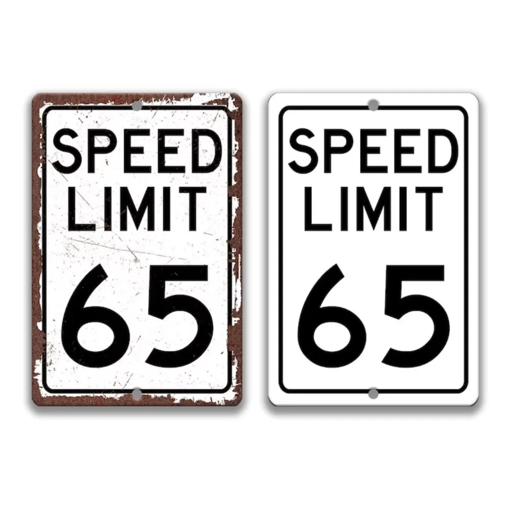 CIFbuy Outdoor Trail Metal Sign, Personalized Custom MPH Speed Limit Plaque ATV Snowmobile Campground Decor