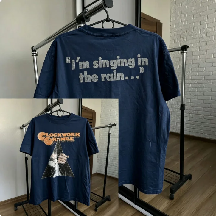 2026 Washed Summer Cotton Print Casual Sports Short Sleeve Tee