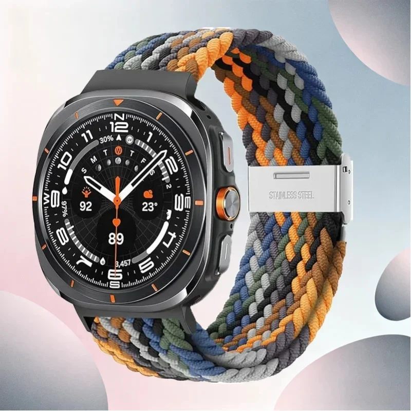 Armband für Samsung Galaxy Watch 8/8 Classic/Ultra 40mm 44mm 46mm 47mm Geflochtenes Elastisches Sportarmband Correa Galaxy Watch 8 Band
