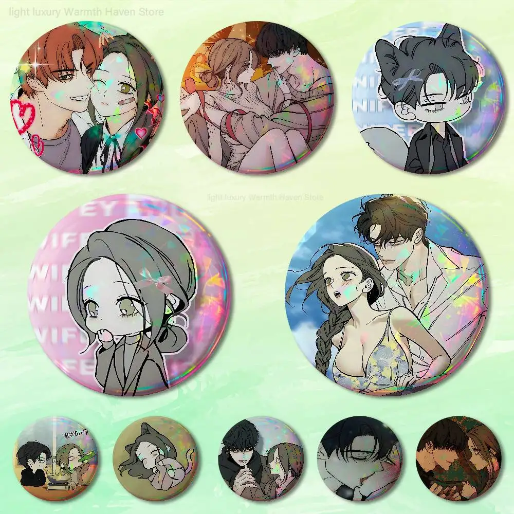 

Manhwa T-Tears on a Withered Flower Enamel Pin Tinplate Round Brooch Nijigen Otaku Culture Badges 58mm 44mm 32mm 75mm 25mm