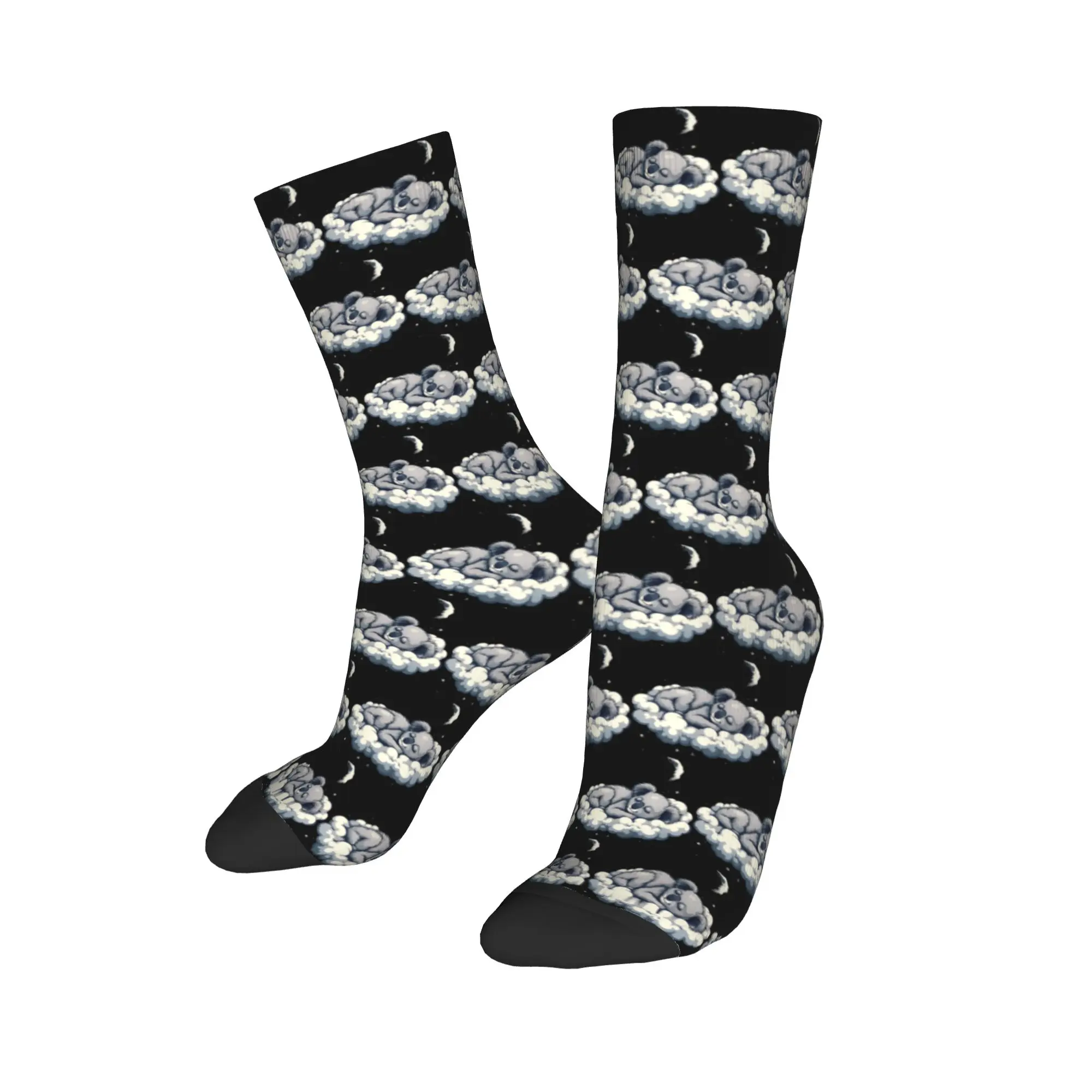 New Men's Socks Harajuku Cute Lazy Koala Bear Napping Dress Sock Polyester  Sport Women's Socks Spring Summer Autumn Winter