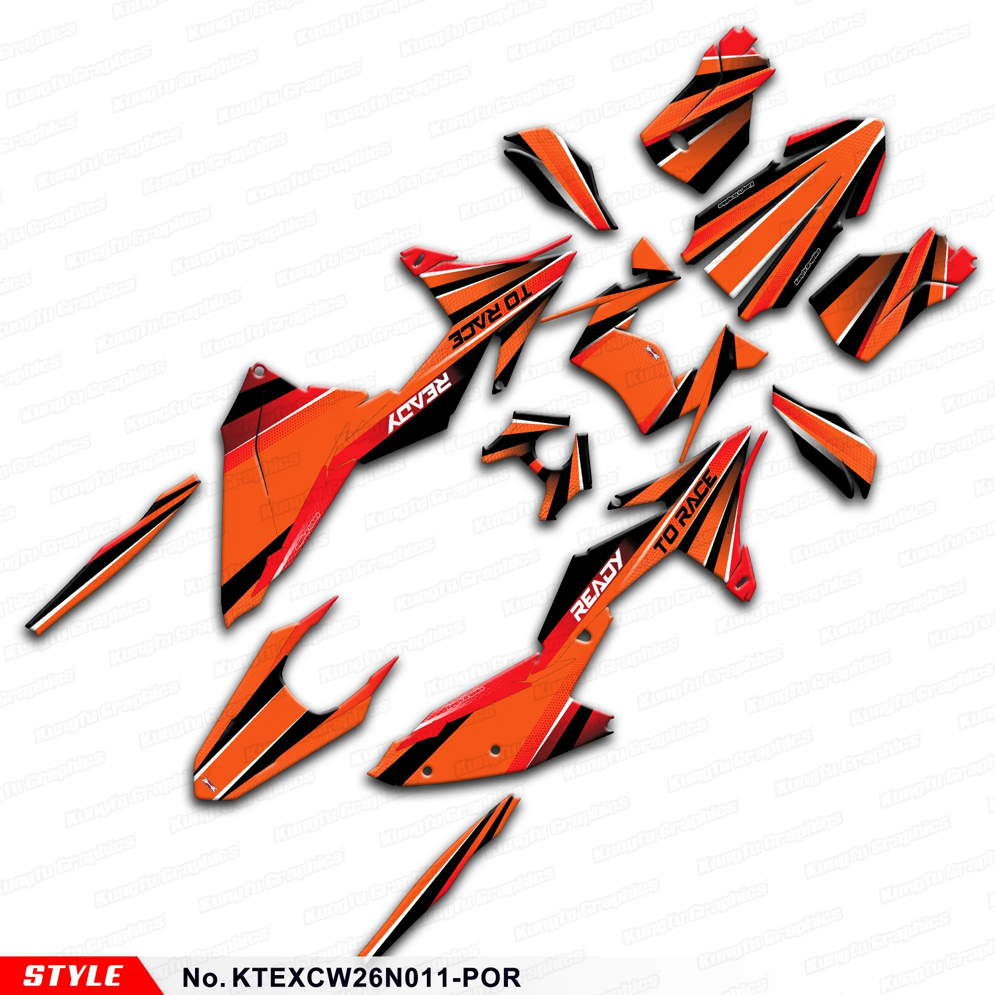 

JY RACING Motorcycle Stickers Wrap Design for KTM 150 250 300 350 450 500 EXC EXC-F XC-W XCW XCF-W 2026 Racing Graphics, Restyle