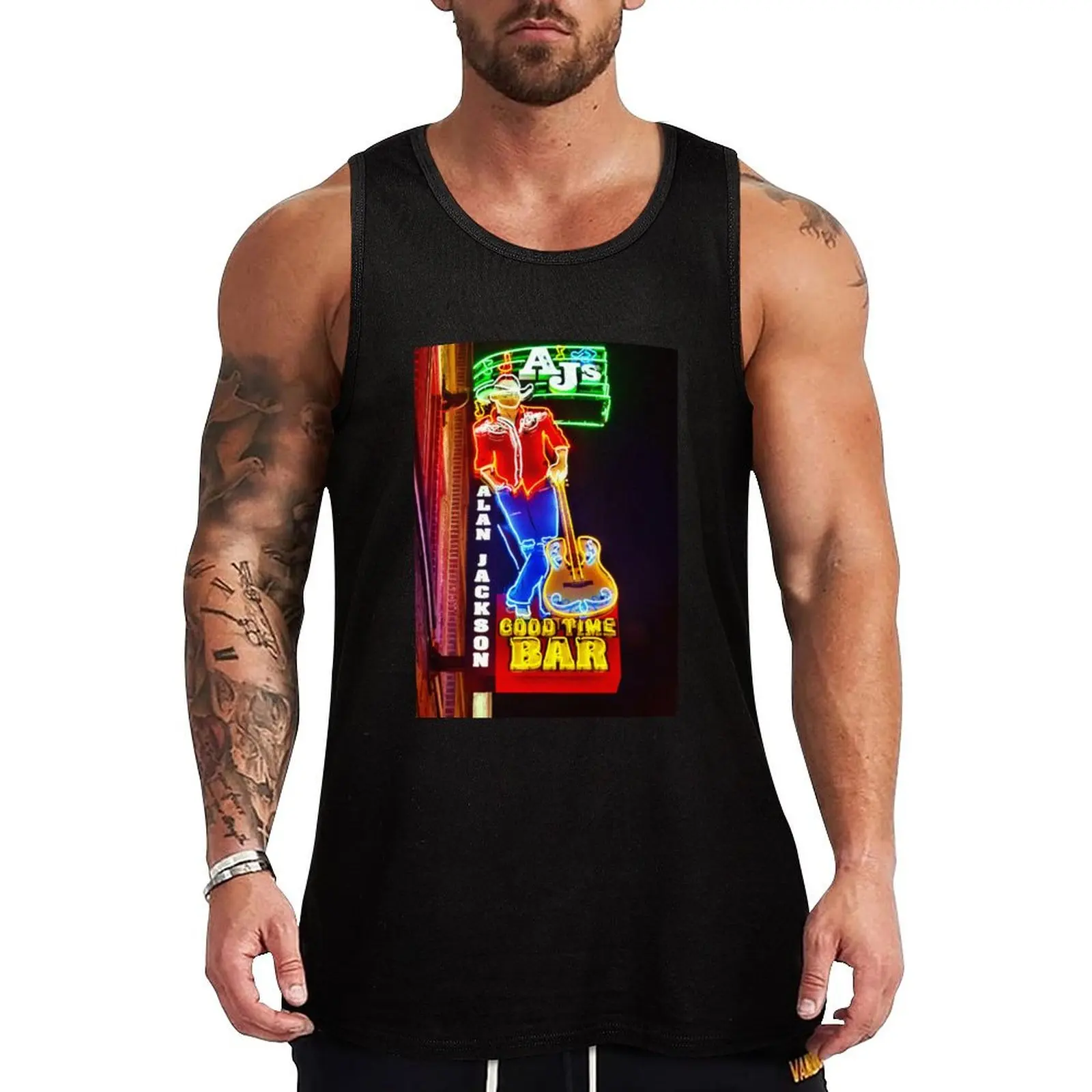 

AJ's Good Time Bar Tank Top Gym wear tops sports clothes for men gym men