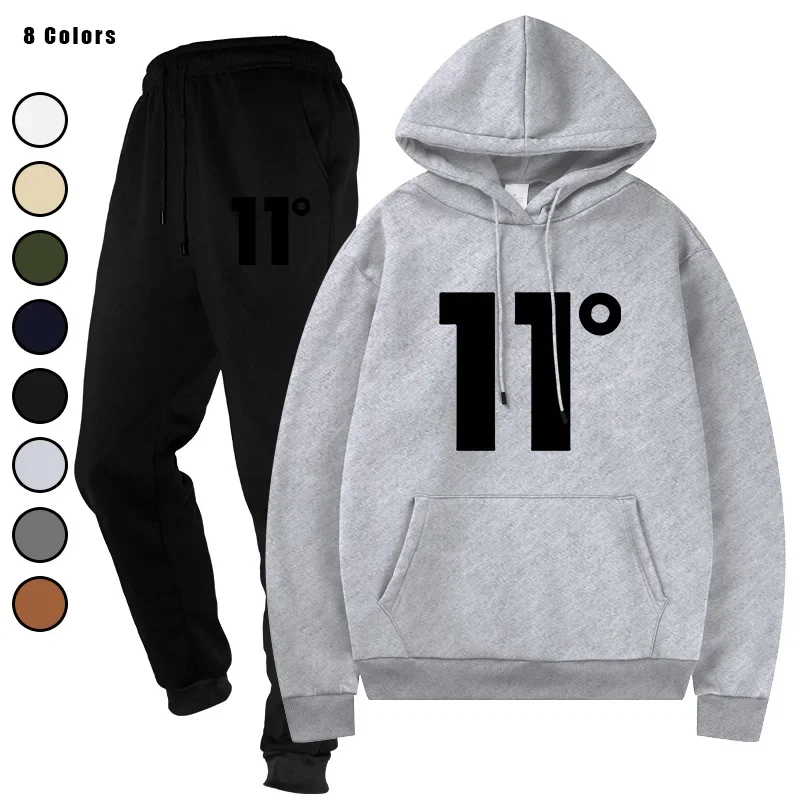 

Men's polini Fashion Two - Piece Sports Hooded Tracksuit Track Pants Pullover Jacket Casual Outdoor Streetwear Set