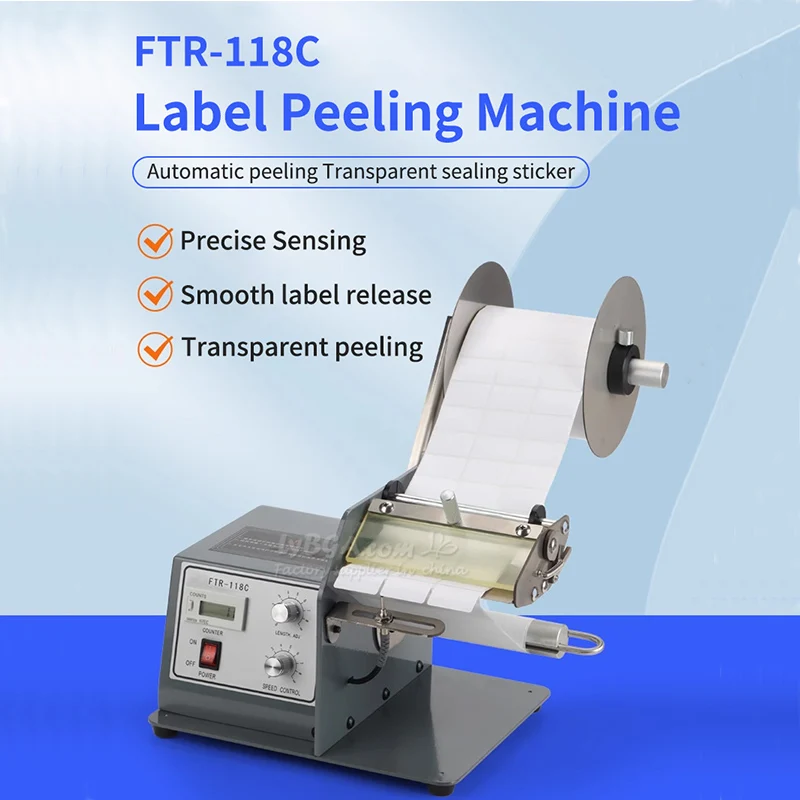

Automatic Label Peeling Machine Peeling Sealing Sticker Stripping Width 5-320mm With Counting Function