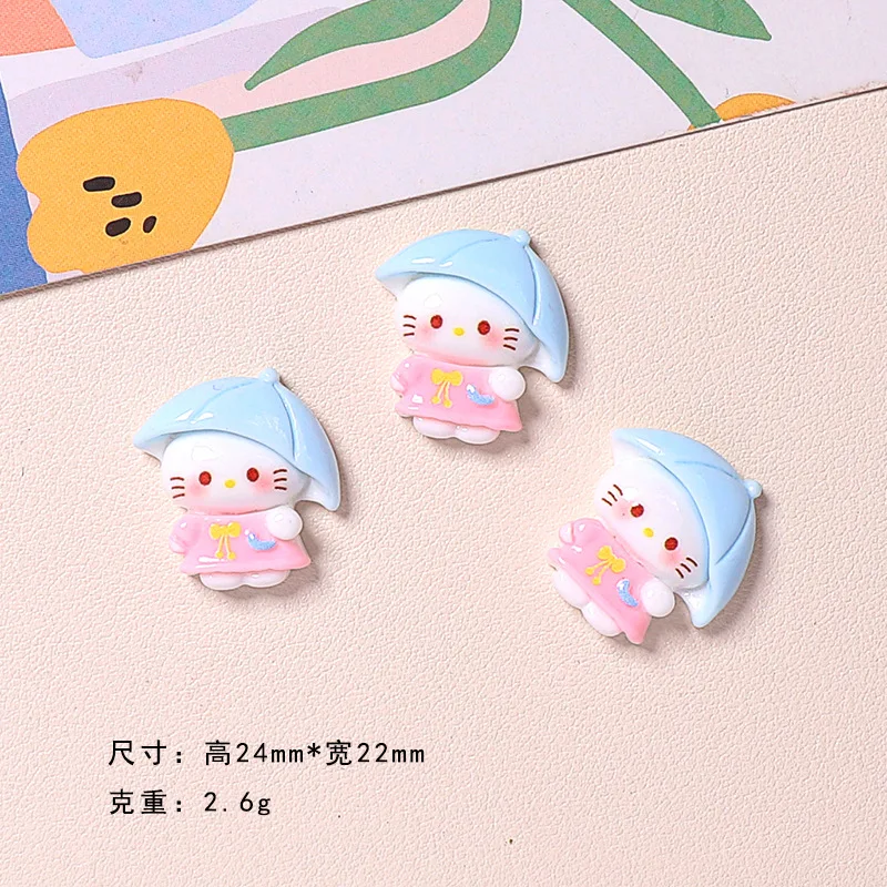 5pcs Play Hello Kitty resin flatback cabochons diy jewelry making materials handmade junk case charms