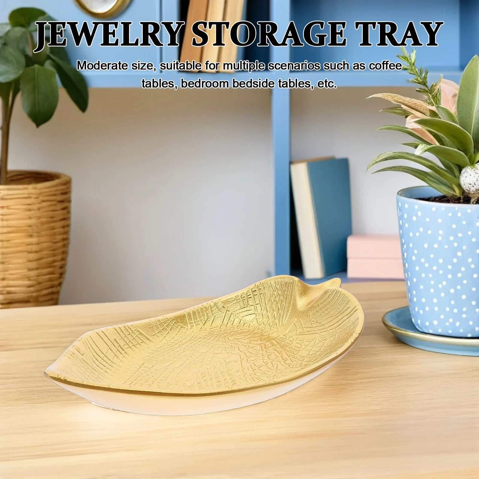 

Elegant Wooden Storage Tray for Jewelry Fruits Candies Trinket Holder Smooth Surface Versatile Use Home Office Decor