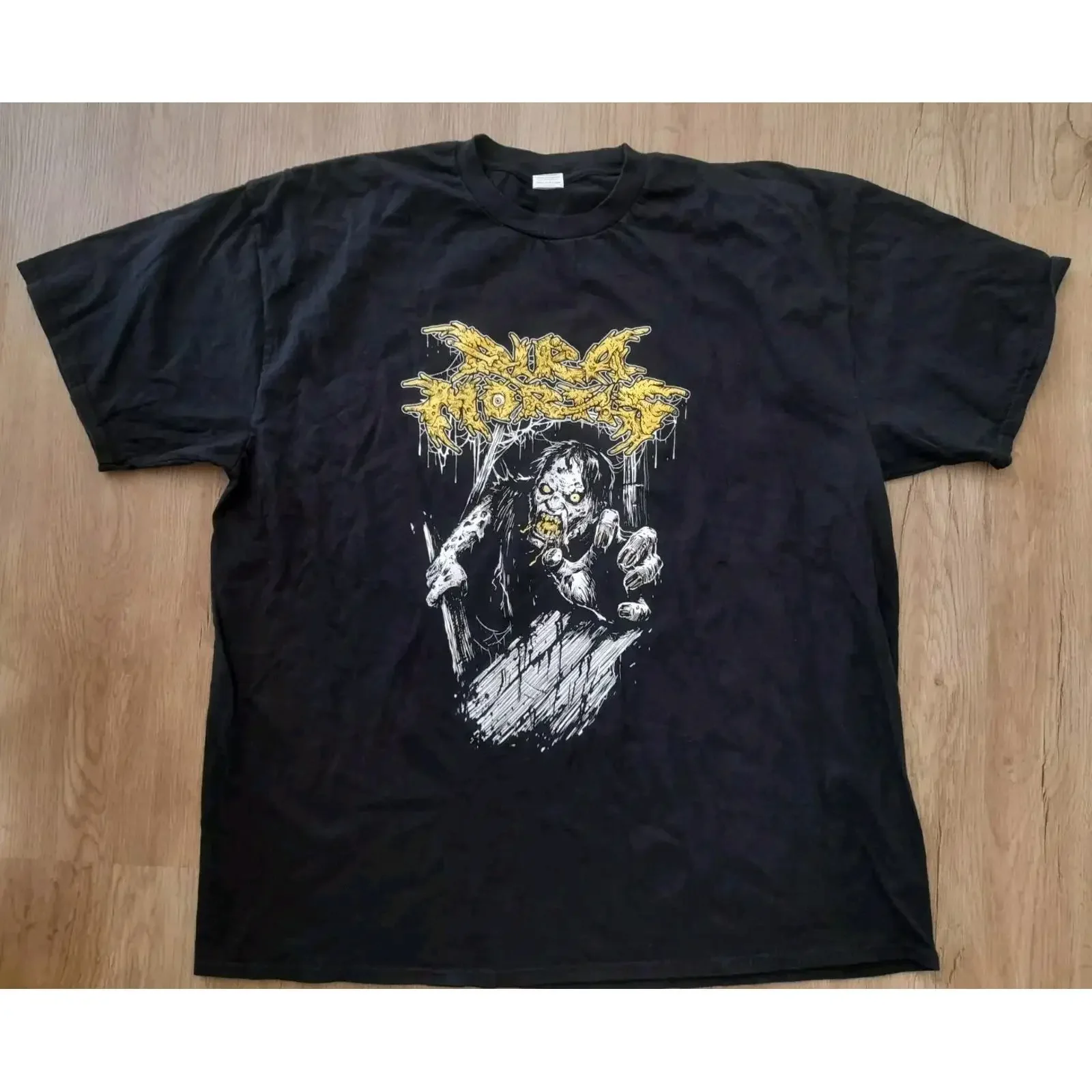 Dira Mortis T Shirt Brutal Death Metal Sammlung 2XL Schwarz Destroyer 666 Zombie vintage Washed designer clothes streetwear
