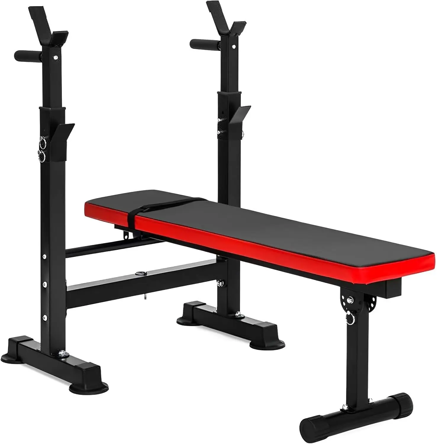 

Adjustable Weight Bench Folding Bench Press with Barbell Rack Full Body Workout Exercise Multi-Function Strength Training for Ho