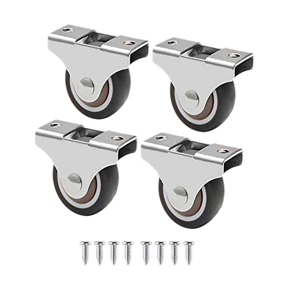 4 Pcs Mini Casters Furniture Casters Small 25mm Fixed Casters Directional Movable Casters Movable Casters for Furniture