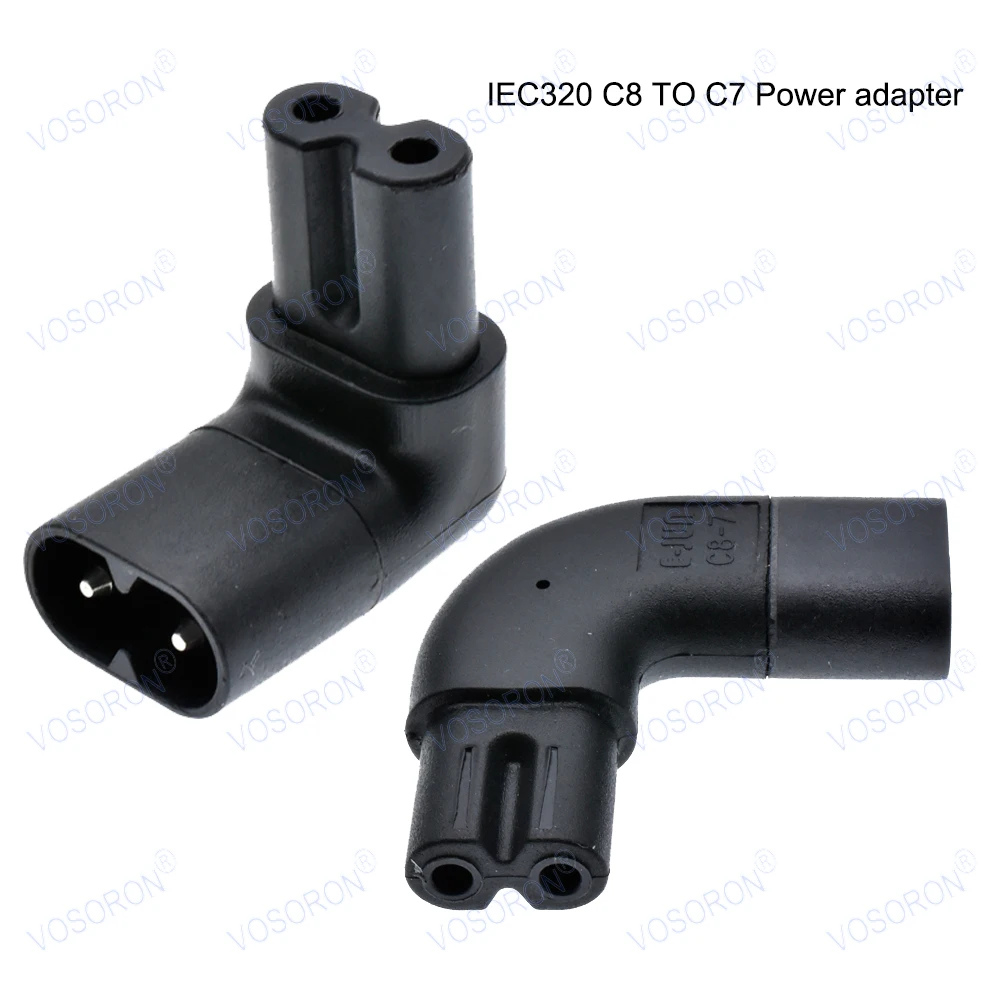 Figure 8 IEC 320 IEC320 iec C7 to C8 90 Degree UP Down Left Right Angled AC Power Adapter Male Female Extension connector