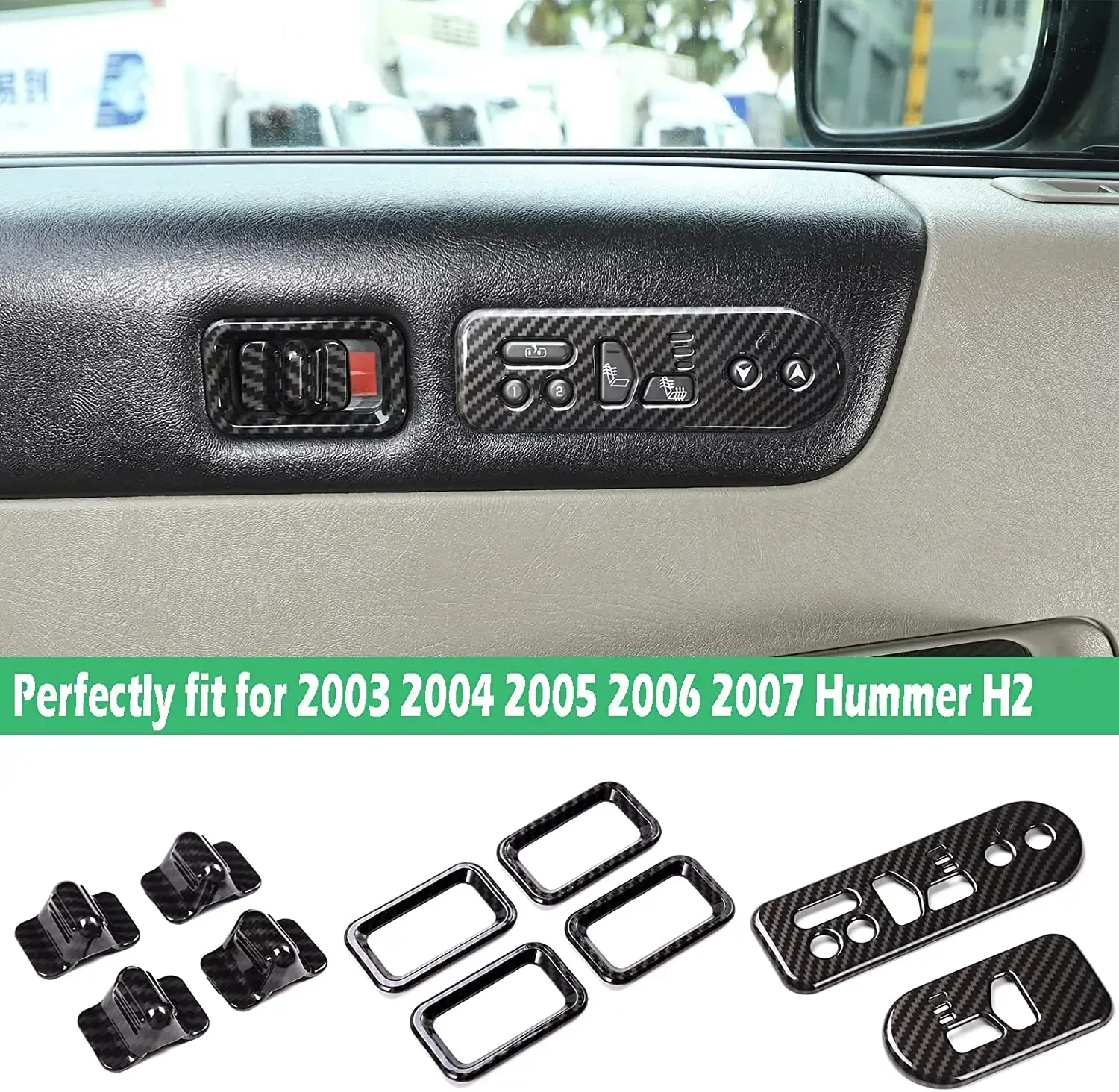 For Hummer H2 2003-07 ABS Silver Car Central Control Dashboard Navigation Panel Cover Trim Sticker Car Accessories Interior Kit