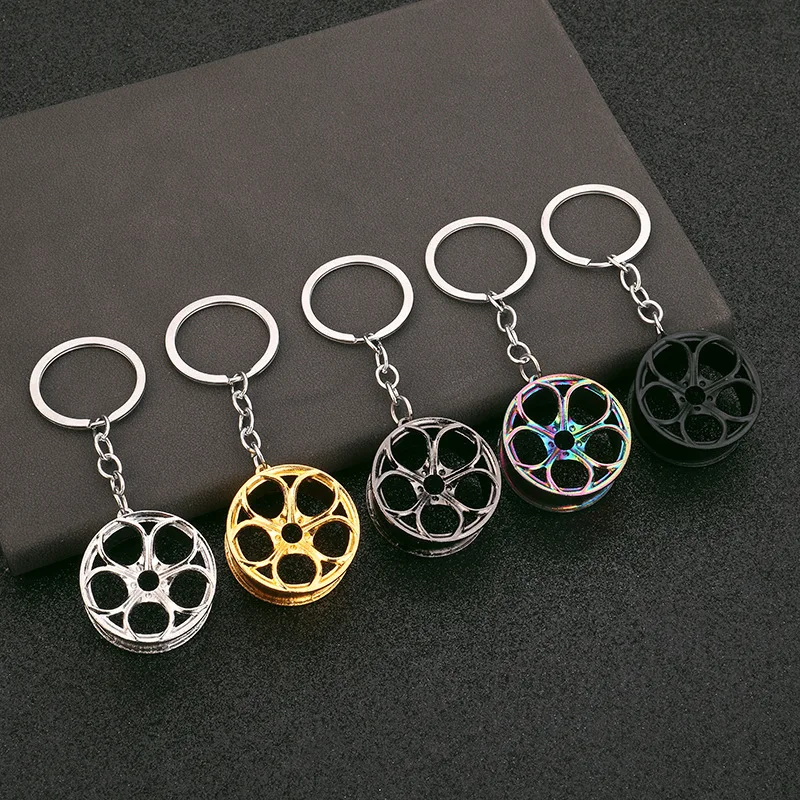 Creative car tire keychain Modifying car keyrings  Car Motorcycle Key Chain Souvenir Gift Waist Buckle Bag Pendant