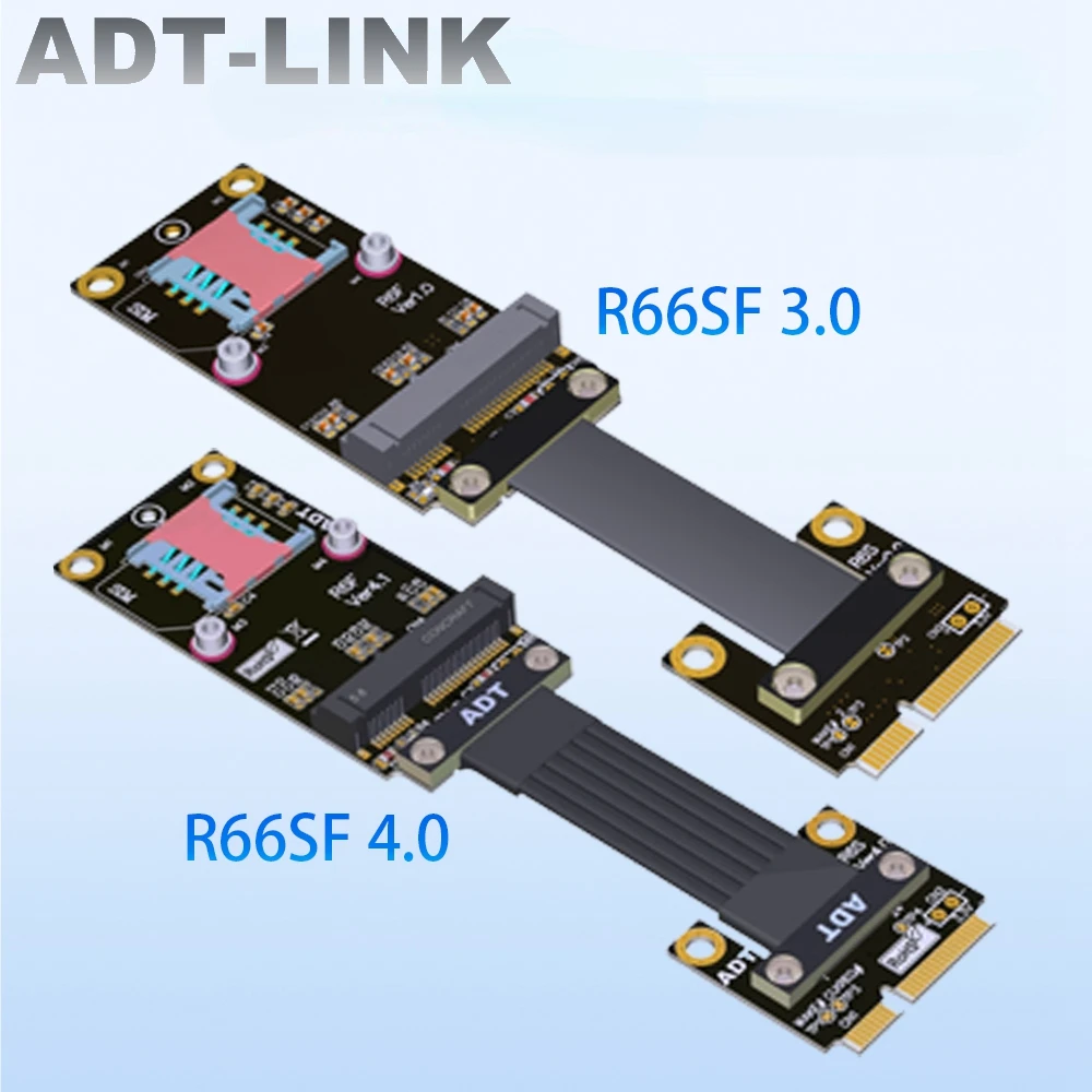 

ADT New Mini-PCIe Wireless Network Card To Mini-PCIe Ribbon Extension Cable PCI-E 4.0 3.0 Riser R66SF 4.0 Motherboard Extender