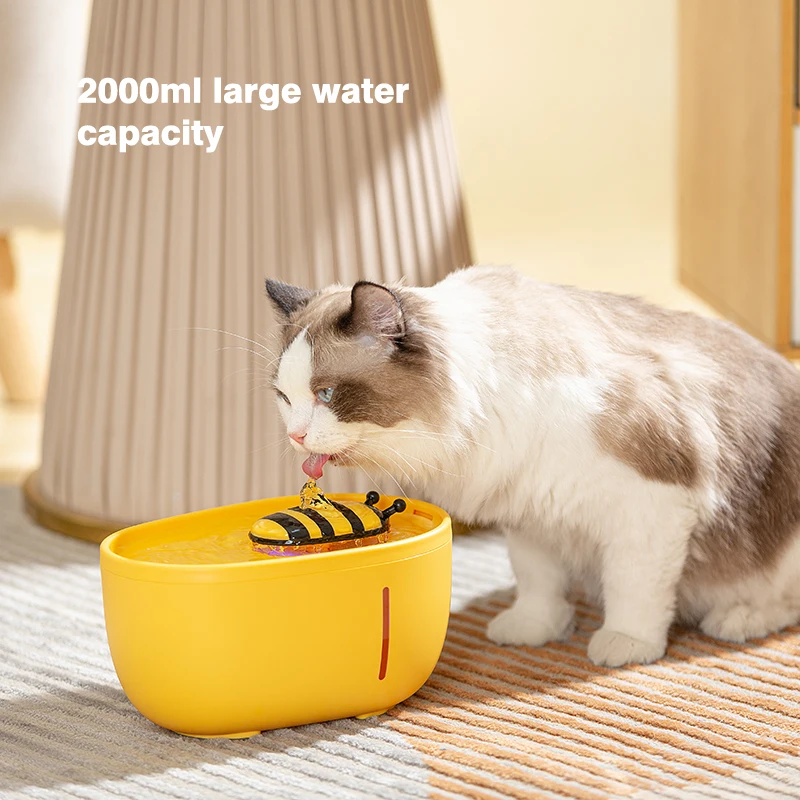 2L Pet Water Dispenser Mute Pump Cat Dog Drinking Fountain Living Water Rich in Oxygen Recirculate Filtring Drinker Pet Supplies