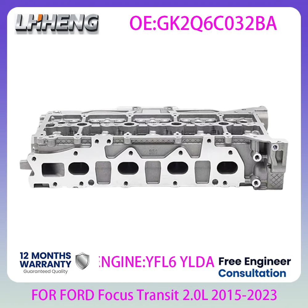 YLF6 YLDA Engine cylinder head assembly For Focus Mondeo Transit V363 V362 CD391 2.0 EcoBlue L4 Diesel 2015-2023 GK2Q-6C032-AA