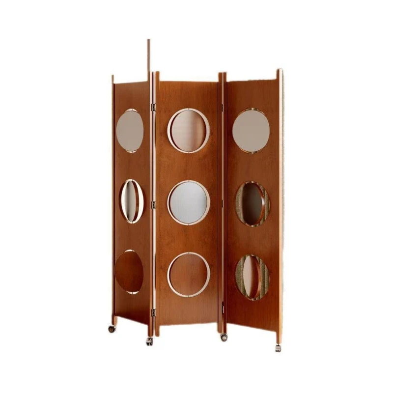Screen retro removable screen partition living room solid wood high-end bedroom folding screen