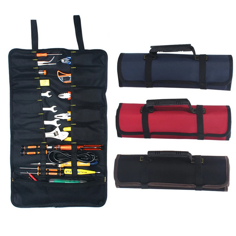 Multifunction Tool Transport Bags Practical Handles Oxford Canvas Chisel Roll Bags For Tool 3 Colors New Instrument Case