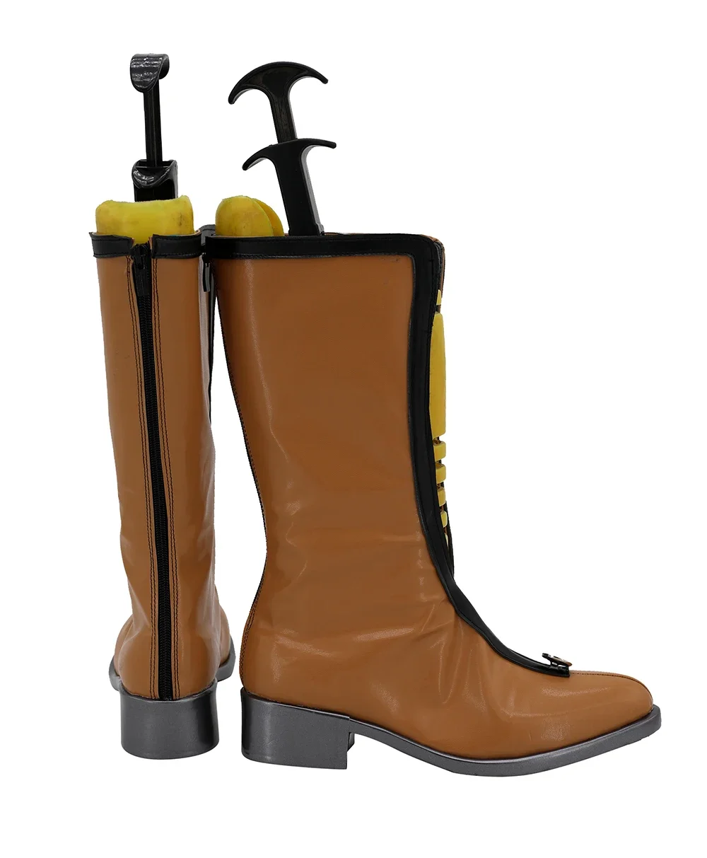 JoJo's Bizarre Adventure Jolyne Cujoh Cosplay Stiefel Braune Schuhe Maßgeschneiderte lange Stiefel für Jungen und Mädchen