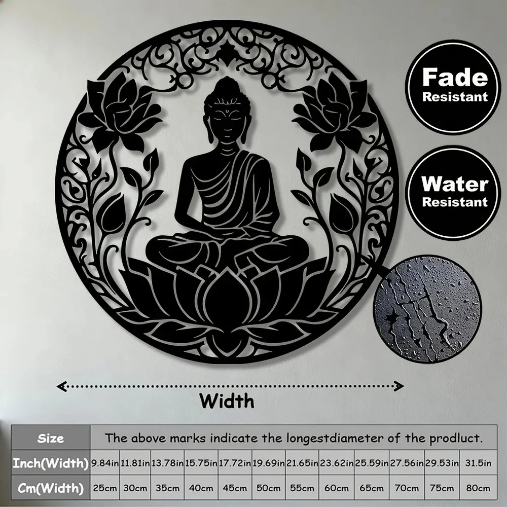 Brand 2D Flat Buddha Lotus Man - مراجعة Home Decor Brand وسعره