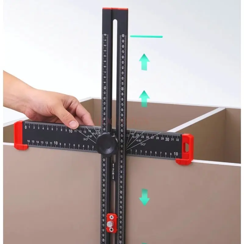 1pcs Drilling positioning ruler three in one telescopic T-shaped ruler T-shaped ruler T-shaped ruler multifunctional hole