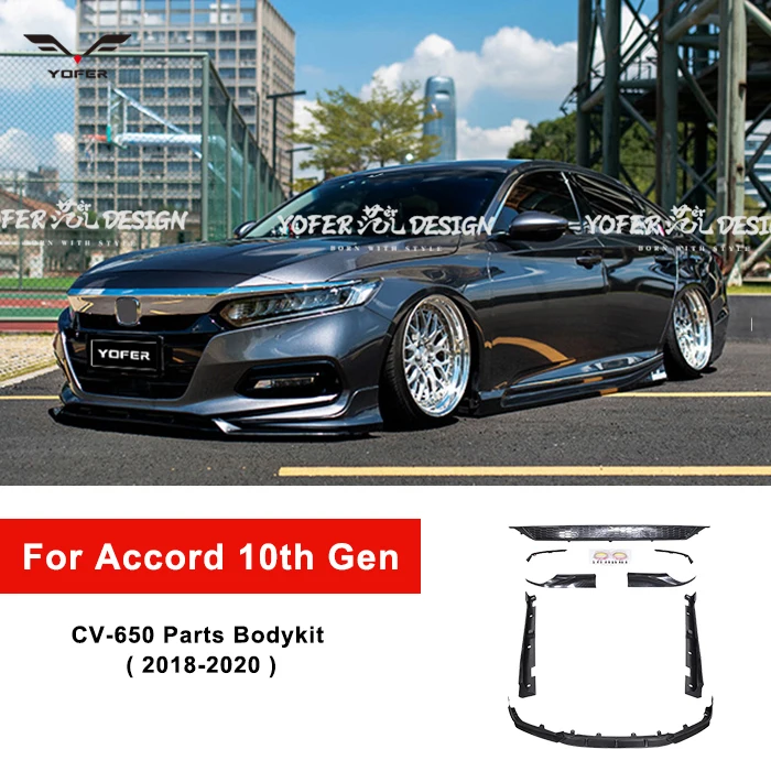 Yofer for accord 10th gen accord front rear bumpers lip side skirts diffuser accessories bodykit