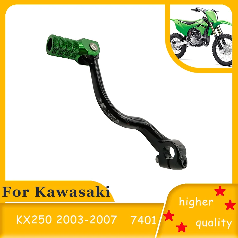 For Kawasaki KX250 Motocross CNC Folding Gear Shift Shifter Lever KX 250 2003 2004 2005 2006 2007 MX Enduro Dirt Pit Bike