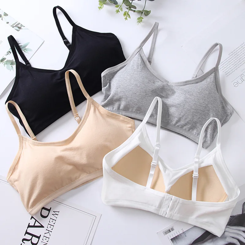 

All-in-one Cup Bra Back Buckle with Chest Pad Back Heart Women's Strap Top Sports Shock Underwear Solid Color Bras for Women