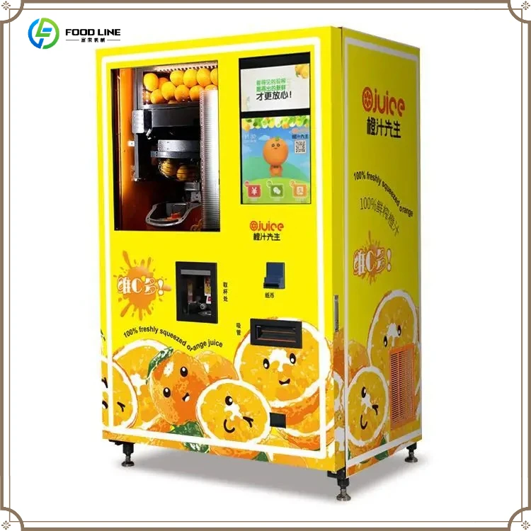 Fresh Orange Juice Vending Machine Fruit Drink Custom Self Vending Machine with QR Code Payment FL Customized