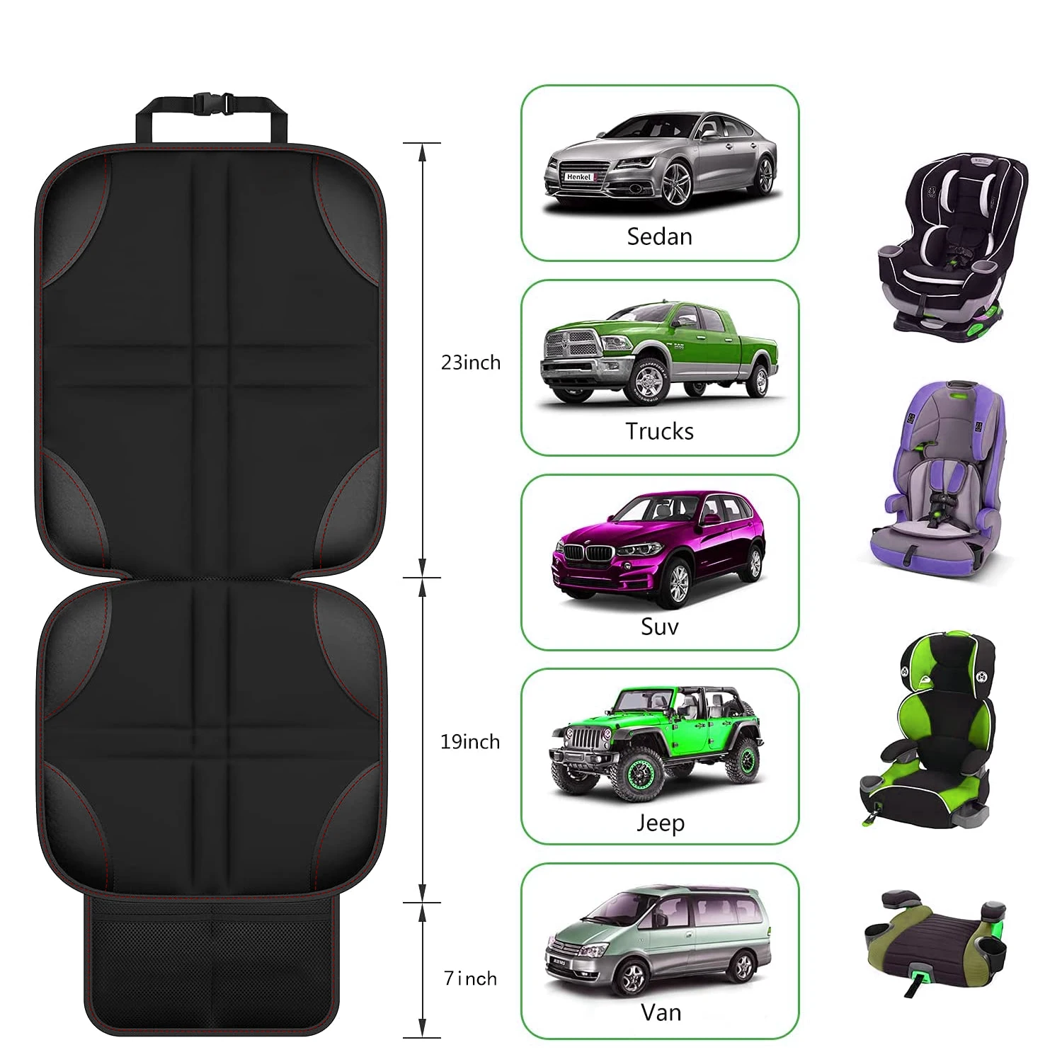 Car Seat Cover Protector Universal for Kids Child Children Auto Rear Seat Cover Pad Protection Foot Car Cushion Accessories 2023