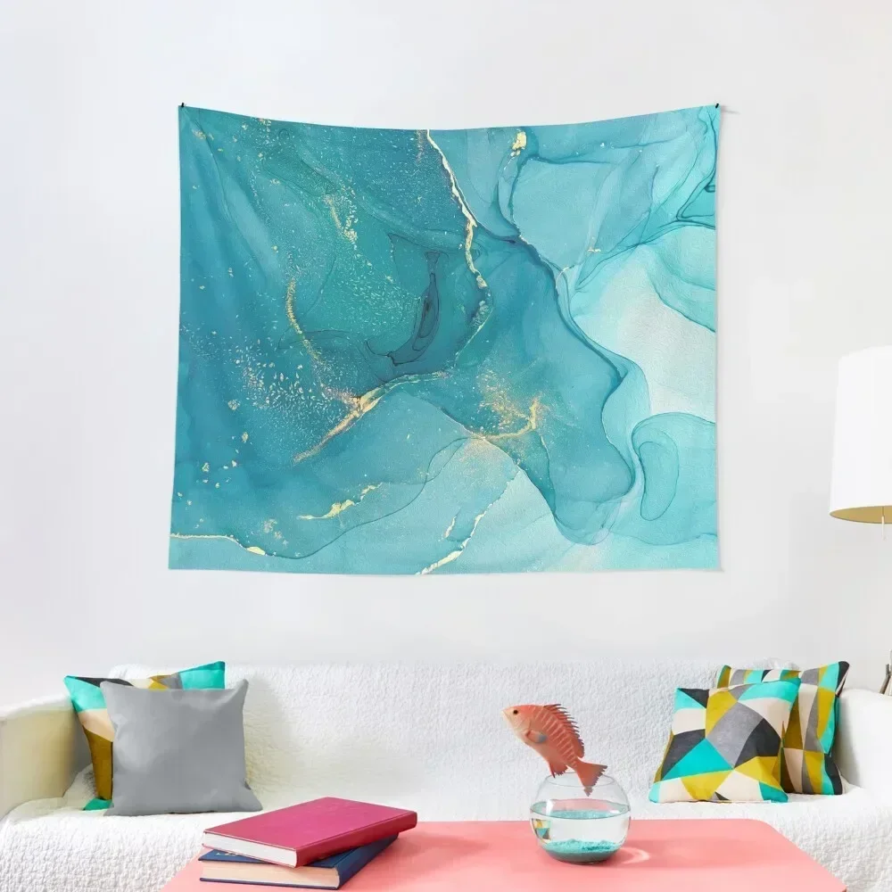 Turquoise Lagoon Dreamscape Tapestry House Decorations Room Decorations Aesthetics Decoration For Rooms Funny Tapestry