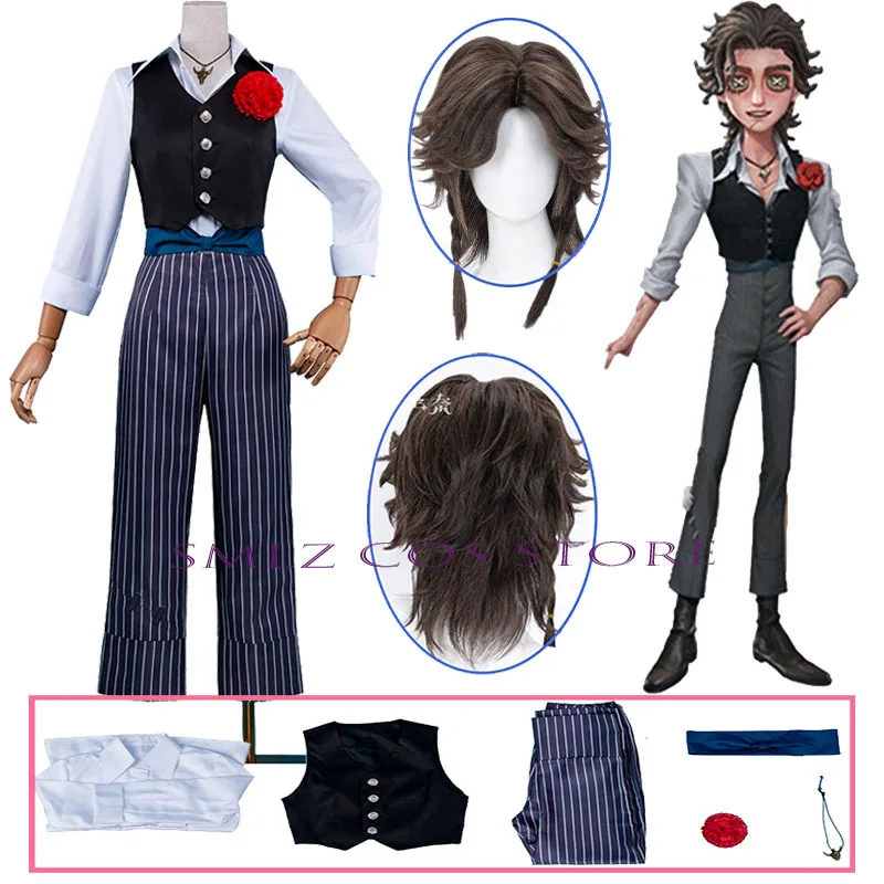 Disfraz de Cosplay de Matador del Juego Identity V, Nuevo Uniforme de Hernando Romero con Chaleco, Pantalones y Peluca, Ropa para Fiesta de Halloween para Hombre y Mujer