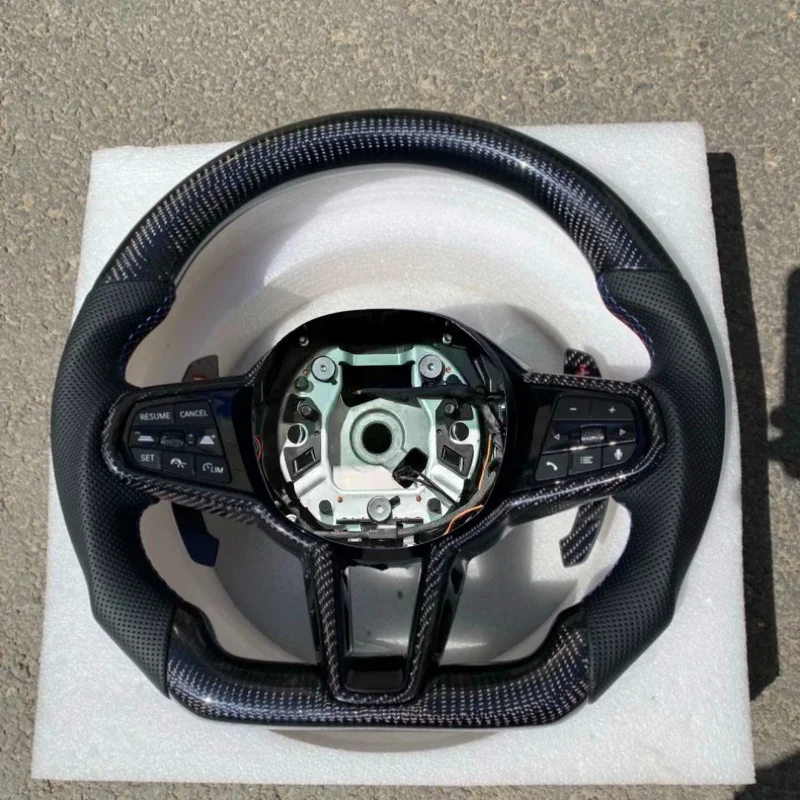 Car Steering Wheel Carbon Fiber Leather For BMW G01 G02 G05 G31 G32 G82 G42 G14 G20 G21 G80 G26 G30 Steering Wheel Accessories