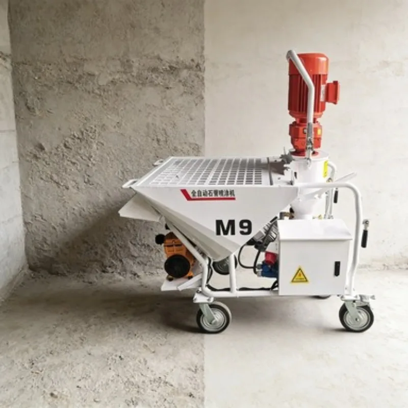 Electric Mortar Sprayer Plastering Machine Wall Cement Render Spray Equipment High Pressure Automatic