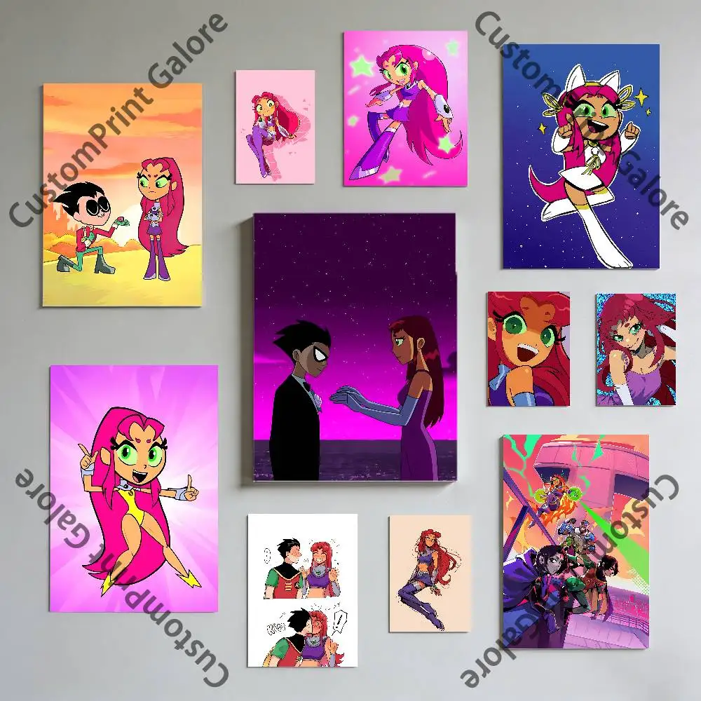 

Go Starfire Teen Self Adhesive Poster Removable Futuristic Art Print for Game Room Bedroom Dorm Wall Decor